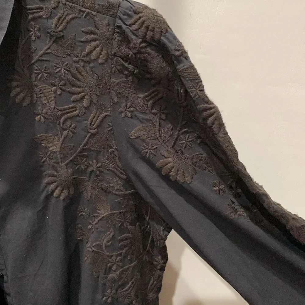 Double D Ranch Black on Black Embroidered Blouse - Picture 6 of 7